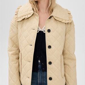 NWOT Avec Les Filles Ruffle Collar Jacket